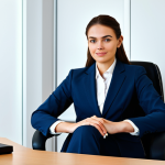 **

"A professional businesswoman in a modest business suit, sitting at a desk in a modern office, fully clothed, appropriate attire, safe for work, perfect anatomy, natural proportions, professional photography, high quality."

**
